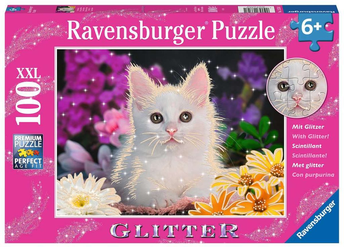 Puzzle Ravensburger piękny kotek - układanka - 100 elementów XXL