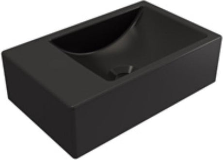 Fontanna Plieger Houston prawa bez otworu na baterię 37x23cm matowa czerń