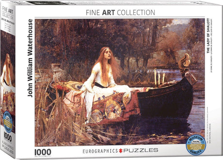 Eurographics - dama z Shalott - John William Waterhouse - 1000 elementów 68×48cm (szer.×wys.) - układanka