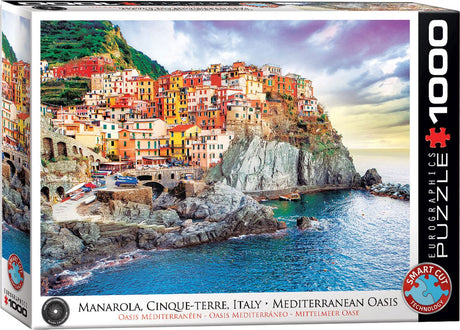 Eurographics - manarola cinque terre włochy śródziemnomorska oaza - 1000 elementów 68×48cm (szer.×wys.) - układanka