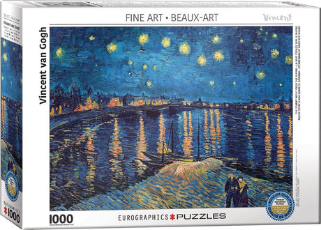 Eurographics - gwiaździsta noc nad Rodanem - vincent van gogh - 1000 elementów - puzzle artystyczne