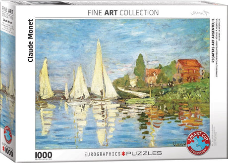 Eurographics - regaty w argenteuil [régates à argenteuil] - claude monet - 1000 elementów 68×48cm (szer.×wys.) - puzzle artystyczne