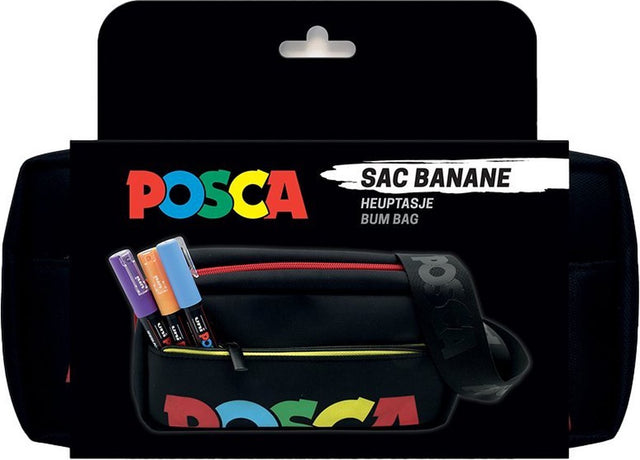 Torba biodrowa Posca - kieszeń przenośna - zamek - owalna