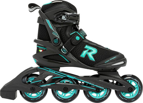 Rolki inline Icon z miękkim butem, damskie 80 mm 82A, czarne, wodne, rozmiar 38