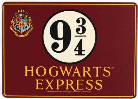 Half Moon Bay Harry Potter - platforma 9 3 4 mała blaszana tabliczka