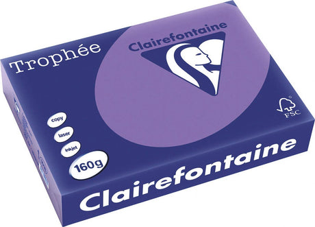 Clairefontaine throée intensywny, papier kolorowy, a4, 160 g, 250 ark., fioletowy