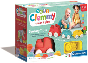 Clementoni - pociąg sensoryczny - zabawka dla dziecka - miękki tren - miękki Clemmy - rękodzieło - 6-36 miesięcy