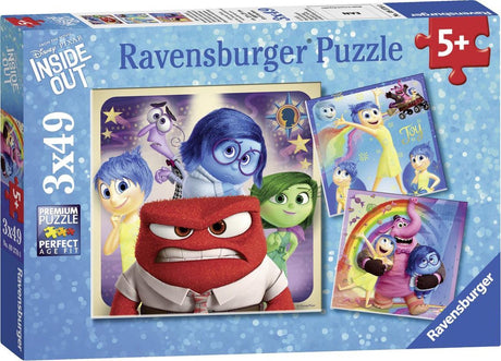 Ravensburger - na lewą stronę; emocjonalna przygoda - układanka - 3 x 49 elementów