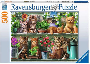 Puzzle Ravensburger Kocięta w stojaku - 500 sztuk.