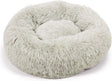 Beeztees yali - hondenmand - pluche - fluffy - lichtgrijs - diam. 50 cm