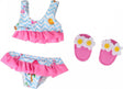 Heless bikini dla lalki z kapciami w kształcie flamingów, 28-35 cm