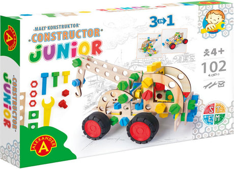 Alexander Toys Junior Konstruktor - 3×1 – wózek ciągnący - 102szt