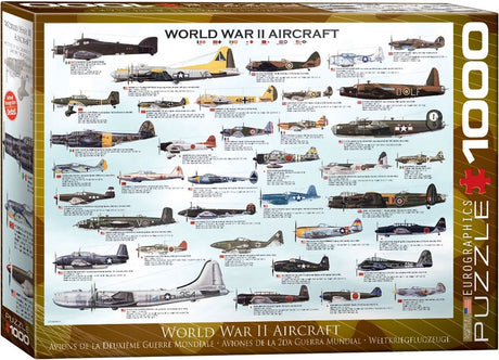 Eurographics - samoloty II wojny światowej [samoloty II wojny światowej] - 1000 elementów 68×48cm (szer.×wys.) - układanka