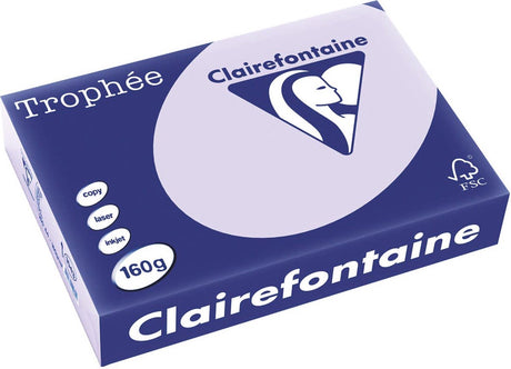 Trofeum Clairefontaine pastelowe a4 liliowe 160 g 250 ark