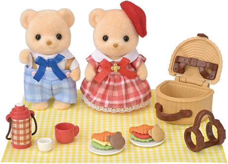 Sylvanian rodziny 5853 Ciastko-Miś siostra i brat - zestaw piknikowy