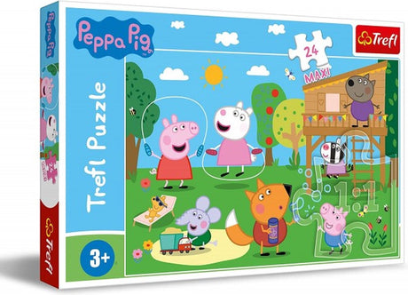 Puzzle Trefl zabawa w trawie Świnka Peppa 24 maxi elementy - 24 elementy - od 3 lat