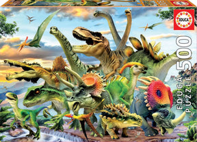 Edukacyjna zagadka. dinozaury 500 części