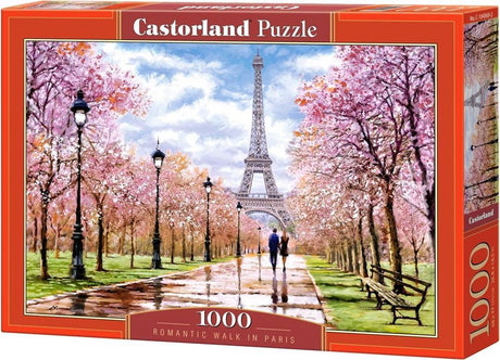 Castorland romantyczny spacer po Paryżu – puzzle – 1000 elementów – satynowe wykończenie – idealne dopasowanie – europejska jakość