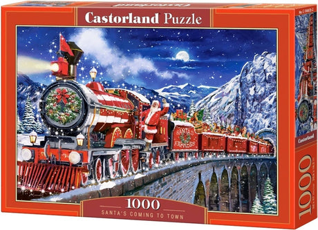 Castorland Mikołaj przybywa do miasta – puzzle – 1000 elementów – satynowe wykończenie – idealne dopasowanie – europejska jakość