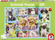 Puzzle Schmidt szczenięta junior kartonowe zielone 200 sztuk