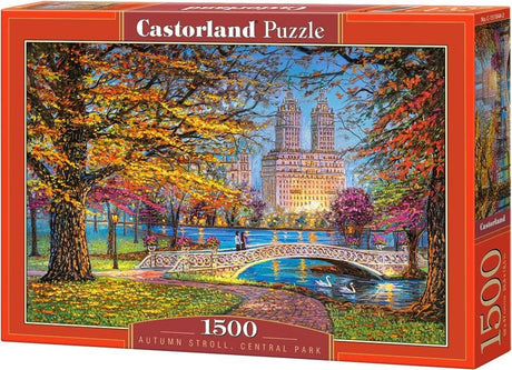 Jesienny spacer Castorland, Central Park – puzzle – 1500 elementów – satynowe wykończenie – idealne dopasowanie – europejska jakość