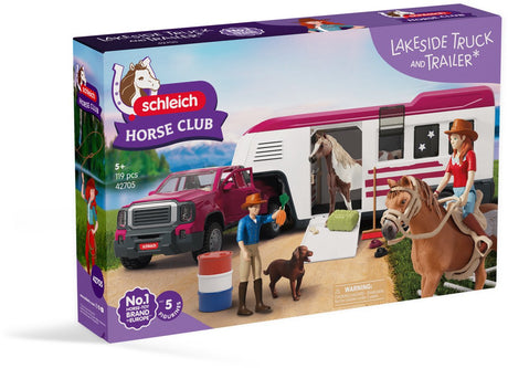 Ciężarówka Schleich Horse Club nad jeziorem z przyczepą 42705