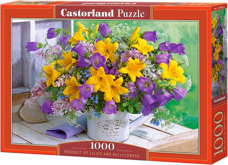 Bukiet lilii i dzwonków Castorland – puzzle – 1000 elementów – satynowe wykończenie – idealne dopasowanie – europejska jakość