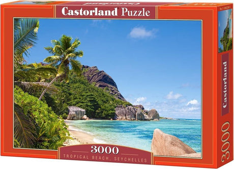 Tropikalna plaża Castorland, Seszele – puzzle – 3000 elementów – satynowe wykończenie – idealne dopasowanie – europejska jakość