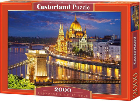 Castorland widok na Budapeszt o zmierzchu – puzzle – 2000 elementów – satynowe wykończenie – idealne dopasowanie – europejska jakość