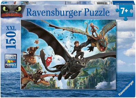 Puzzle Ravensburger smoki i bohaterowie - 150 szt. XXL