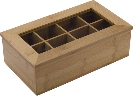 Pudełko na herbatę Westmark neutralne - 8 przegródek - 32,5 x 20,5 cm - drewno