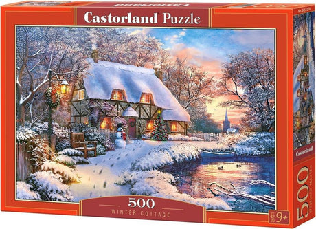 Chatka zimowa Castorland – puzzle – 500 elementów – wykończenie satynowe – idealne dopasowanie – europejska jakość
