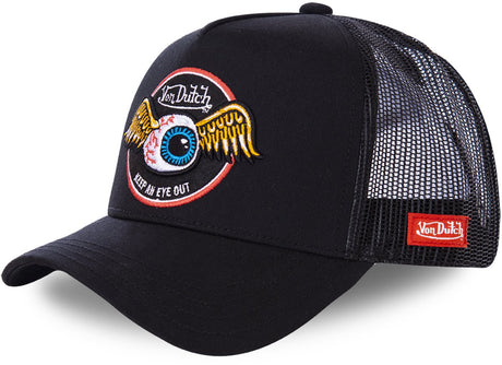 Von Dutch - czapka typu snapback typu trucker rag blk | jeden rozmiar | regulowany | zapinana na zatrzask - kolor czarny