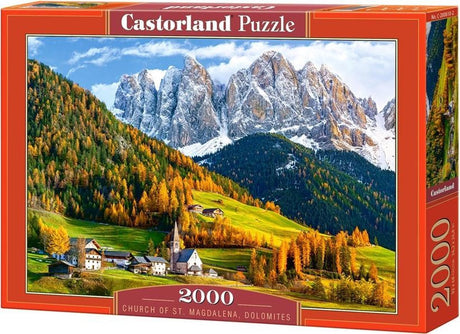 Castorland Kościół św. magdalena dolomity – puzzle – 2000 elementów – satynowe wykończenie – idealne dopasowanie – europejska jakość