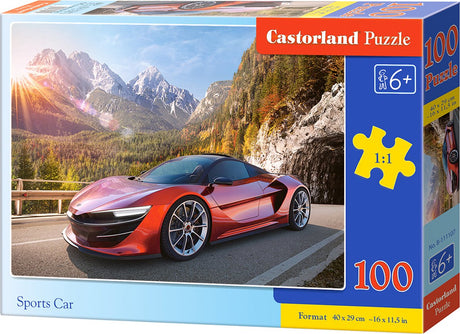 Samochód sportowy Castorland – puzzle – 100 elementów – samochody – jakość premium