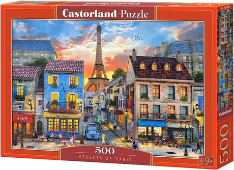 Castorland ulice Paryża – puzzle – 500 elementów – satynowe wykończenie – idealne dopasowanie – europejska jakość
