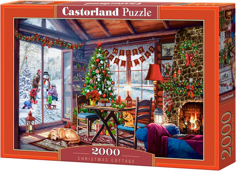 Świąteczny domek Castorland – puzzle – 2000 elementów – satynowe wykończenie – idealne dopasowanie – europejska jakość