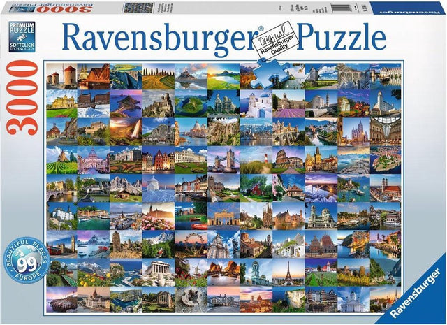 Puzzle Ravensburger 99 pięknych miejsc w Europie - układanka - 3000 elementów