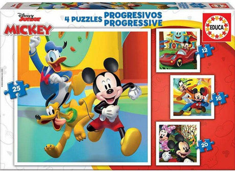 Educa - puzzle - 12, 16, 20, 25 elementów - Miki i przyjaciele