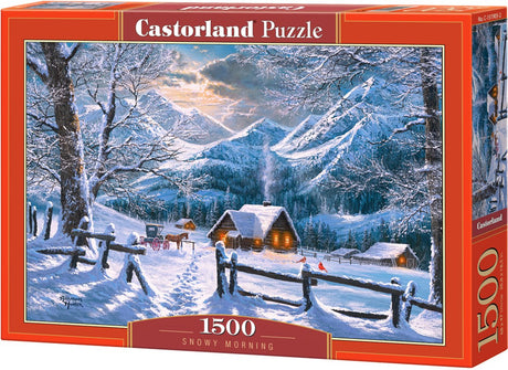 Castorland śnieżny poranek – puzzle – 1500 elementów – satynowe wykończenie – idealne dopasowanie – europejska jakość
