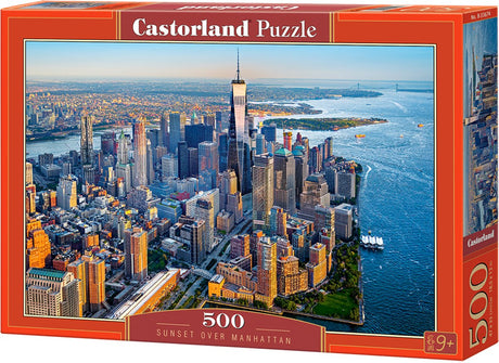 Castorland zachód słońca nad Manhattanem – puzzle – 500 elementów – satynowe wykończenie – idealne dopasowanie – europejska jakość