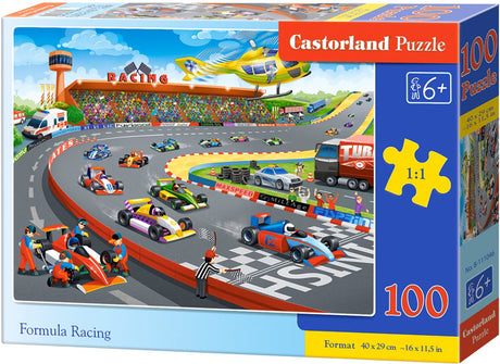 Wyścigi formuły Castorland – puzzle – 100 elementów – wyścigi – jakość premium