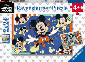 Puzzle Ravensburger Myszka Miki - dwie układanki - 24 elementy - puzzle dla dzieci