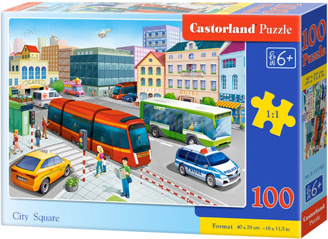 Plac miejski Castorland – puzzle – 100 elementów – miasto – jakość premium