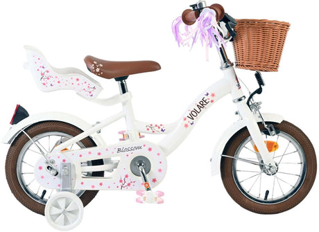 Volare Blossom Children's Bike - Girls - 12 cali - biały