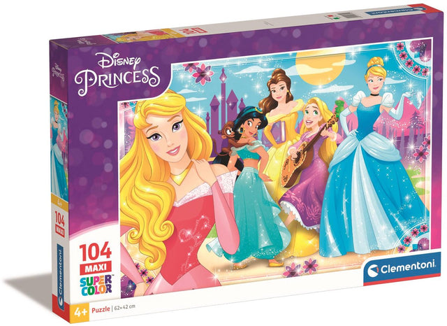Puzzle Clementoni Super Color Maxi Księżniczki Disneya, 104 elementy.
