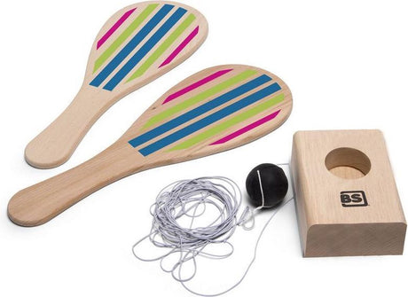 Gumka do tenisa Bs Toys 35 x 14,5 cm, drewno, naturalne, 3 sztuki