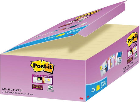 Karteczki samoprzylepne Post-it 24 x 90 arkuszy 47,6 x 47,6 mm pusty kanarkowo-żółty