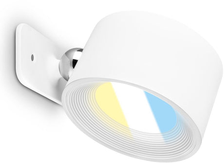 B.k.licht briloner tari - kinkiet do użytku w pomieszczeniach - ściemniany dotykiem - CCT - obrotowy - z magnesem - akumulatorowy i bezprzewodowy - USB-C - biały