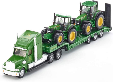 Niskopodwoziowa Siku 1837 z ciągnikami John Deere